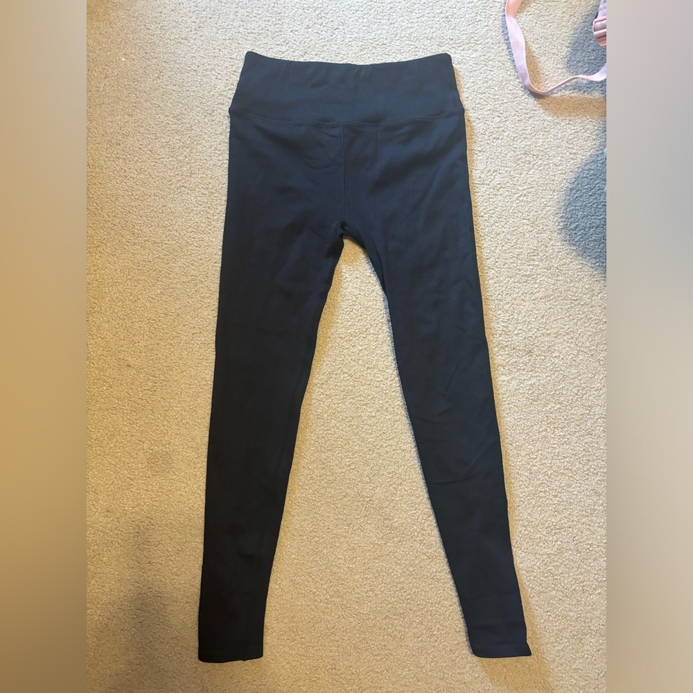 Fabletics Black Sculptknit Ribbed Leggings